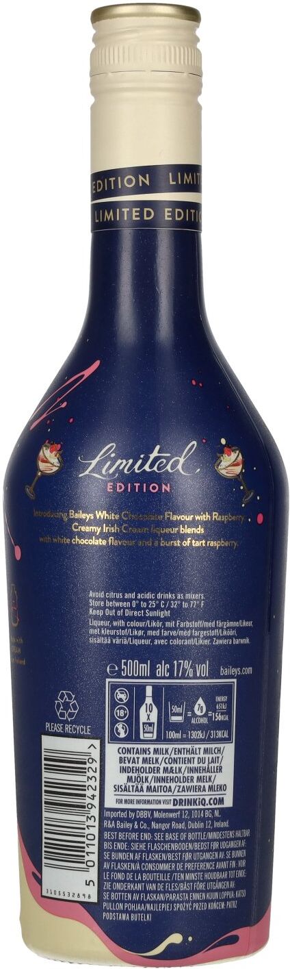 Baileys White Chocolate with Raspberry Irish Cream Liqueur Limited Edition 17% Vol. 0,5l
