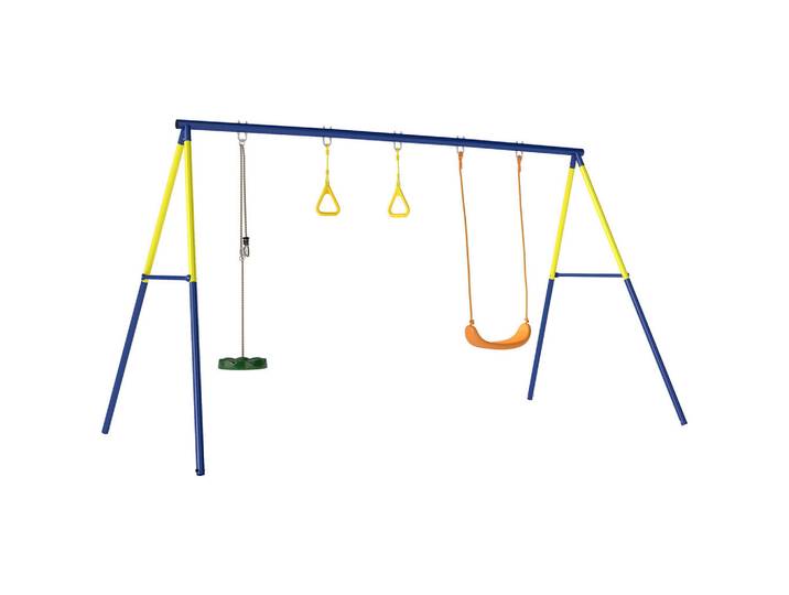 Aiyaplay Schaukelgestell Stahl Mehrfarbig, Blau, Metall, 160x285 cm, unisex, Freizeit & Co, Gartenspielzeug