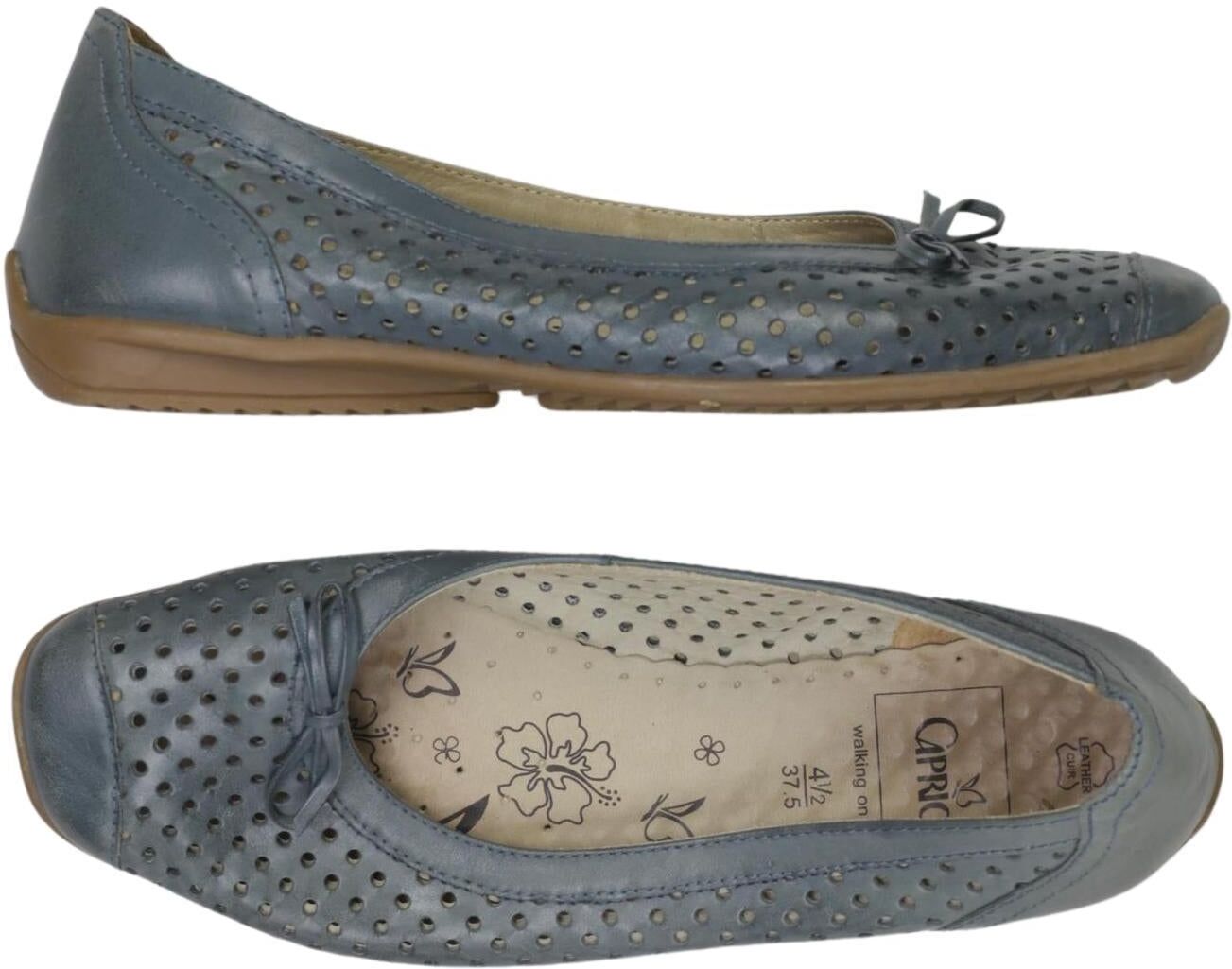 Caprice Damen Ballerina, Blau, Gr. EU 37.5, Leder - Second Hand