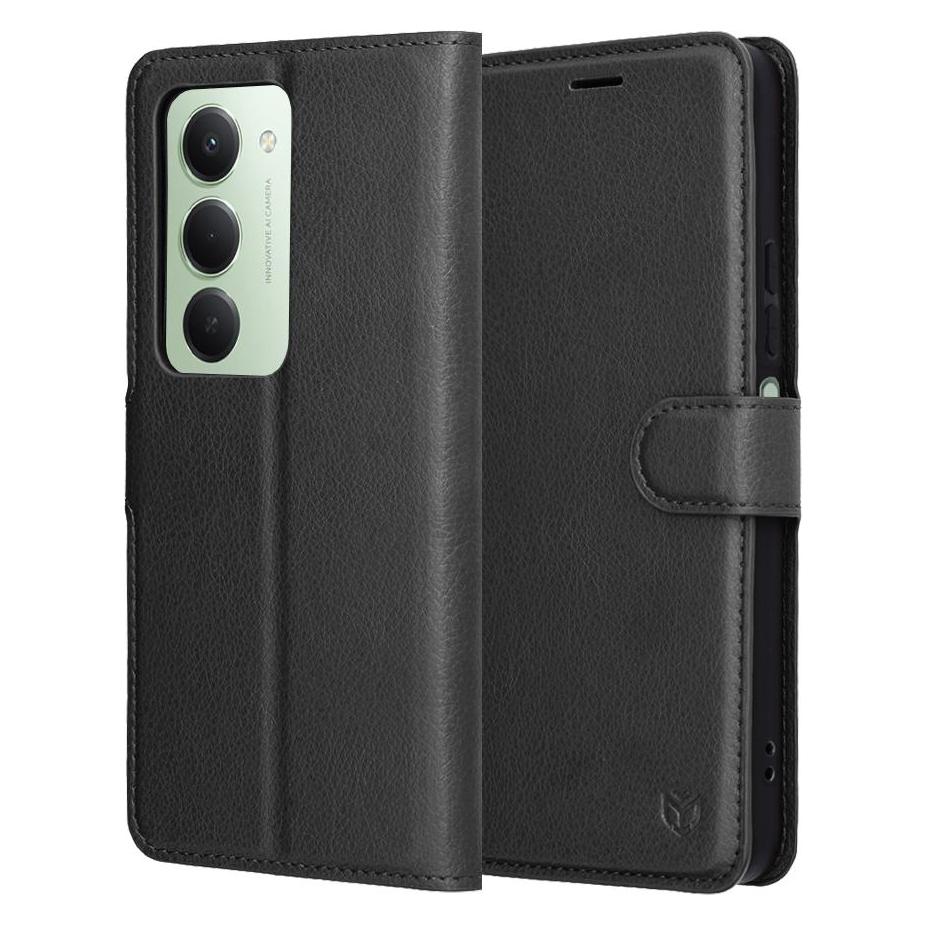 Techsuit - Leather Folio - Xiaomi Redmi 15 4G / Redmi 15 5G - Black (Xiaomi Redmi 15 5G, Xiaomi Redmi 15C 4G) (61232594)