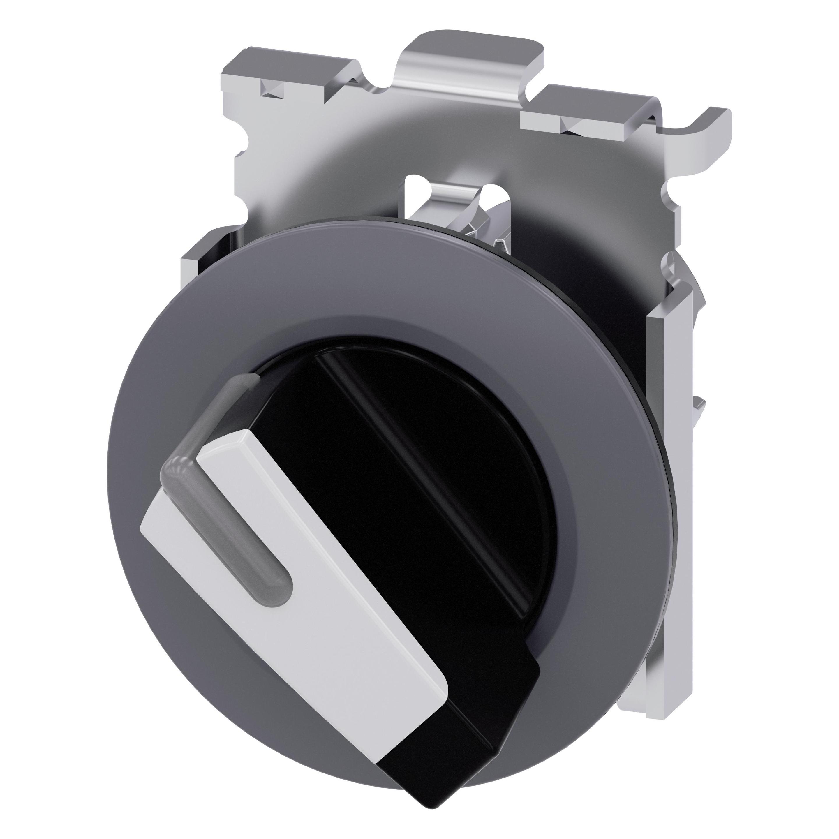 Siemens Selector switch black white front ring (3SU1062-2DF60-0AA0)