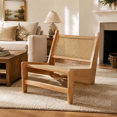 GREATPLANINC Mid Century Rattan Accent Chair
