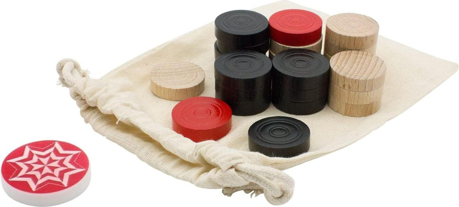 Carrom Manufaktur speelstenen met striker standaardset – 2102 Gico