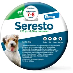 Seresto Hund bis 8 kg 1,25 + 0,56 Halsband 1 St