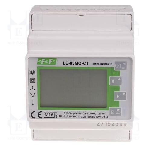 F&R Dreiphasiger bidirektionaler indirekter und halbindirekter Zähler MODBUS RTU100 LE-03MQ-CT (LE-03MQ-CT)