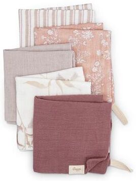 Crane Baby Violet 5-Piece Cotton Baby Washcloth Set
