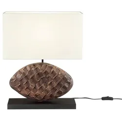Luce Ambiente Design Tischleuchte Acacia Holz Braun