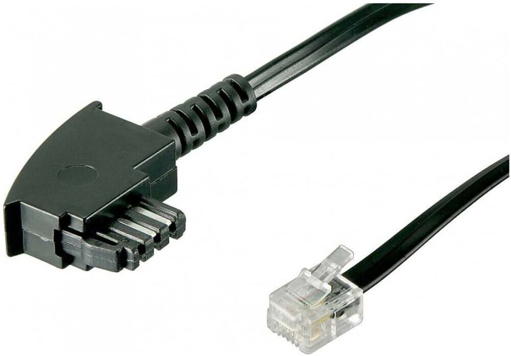 Goobay TAE-F Anschlußkabel 3m,sw,St/St 50236)