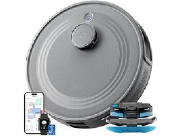 Lefant M2S Aspirateur Robot Laveur - 10000Pa - Détection Tapis Nettoyage Personnalisé Poils Animaux - 240min - APP/Alexa/WiFi