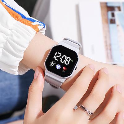 Friendly Fresh Finds Kids Sport LED Digital Watch Waterproof Silicone Strap, Electronic Wristwatch For Boys & Girls gray