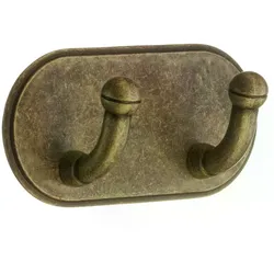 Smedbo Doppelhaken, selbstklebend, Messing Antik  BA1121