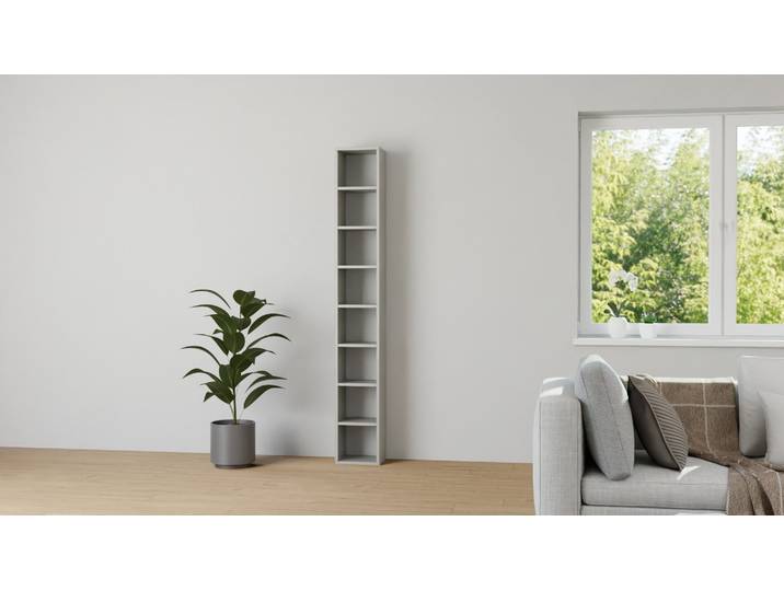 Hohes Nischenregal Premium Dekore Grau
