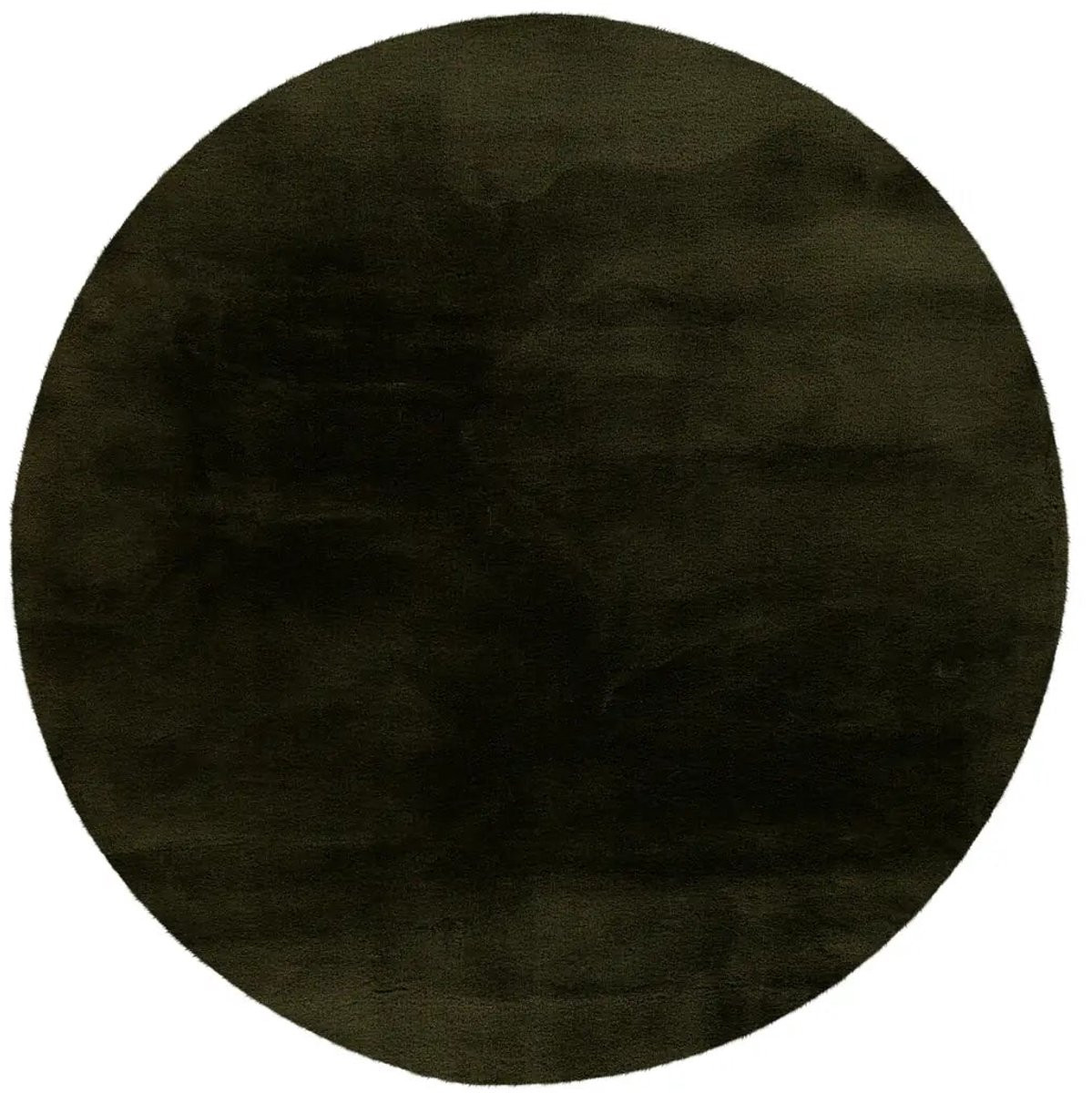 Rond Fluffy Vloerkleed Heaven Basilicumgroen 160x160 cm