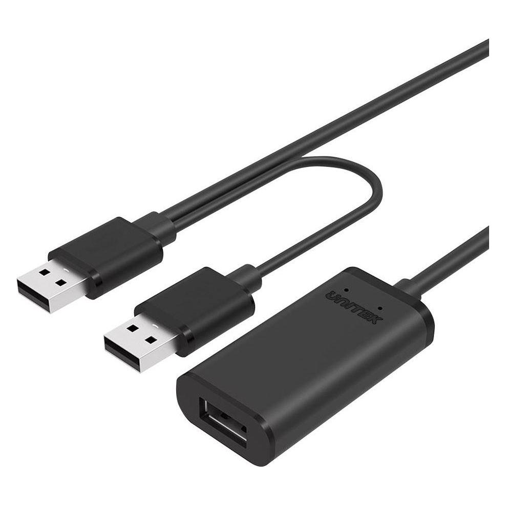 Unitek Y-279 USB Kabel USB 2.0 2 x USB A USB A (20 m, USB 2.0) (Y-279)