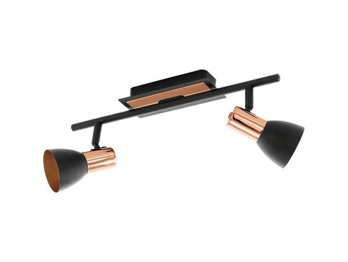Spot Barnham Schwarz, kupfer Stahl B 7 cm - LED - Lichtfarbe: Warmweiss - Spot- LED Energiesparlampe