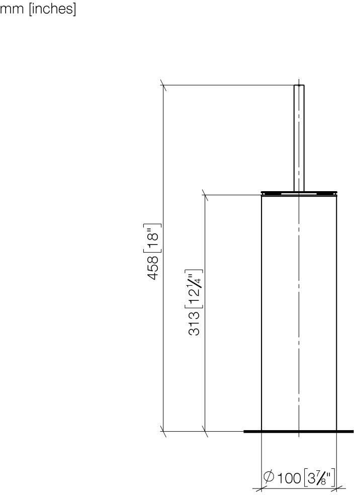 Dornbracht Toiletten-Bürstengarnitur , Standmodell SERIENSPEZIFISCH 84910979 Schwarz matt 84910979-33