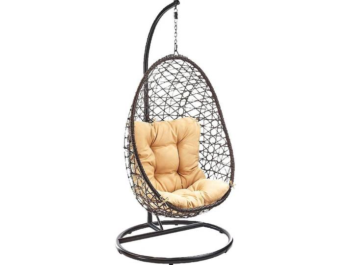 Hängesessel LOCKER CRISSCROSS , braun, B:96cm H:190cm T:64cm, Sessel, Hängesessel