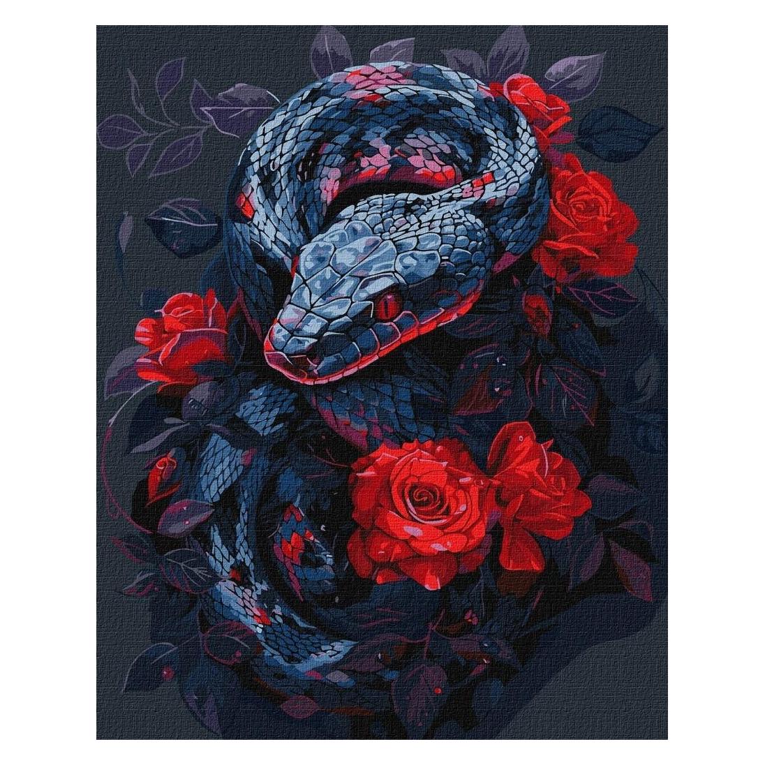 Ideyka Malen nach Zahlen - Gefährliche Rose 40 x 50 cm (KHO5146)