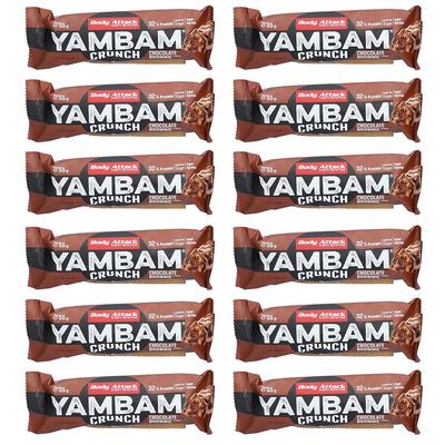 Body Attack Yambam Crunch Riegel Schokolade Brownie 12x 12x55 g