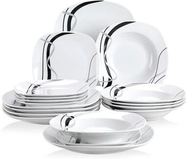 VEWEET Fiona Porcelain Dinnerware Set