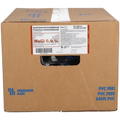 Isotonische Kochsalzlsg.500ml halbgefüll.freeflex 20x250 ml Infusionslösung