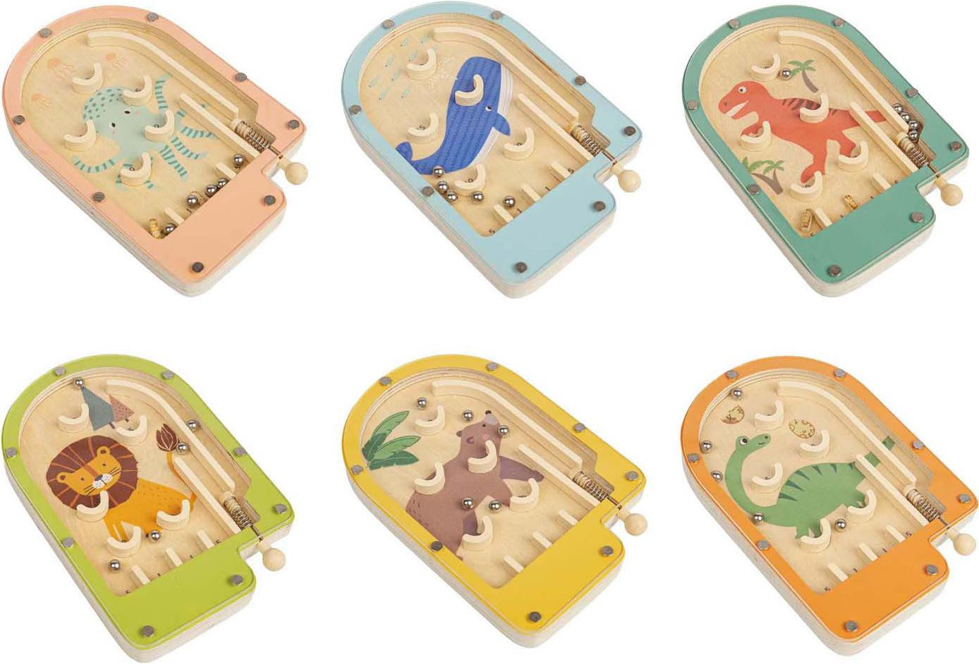 Bigjigs houten flipperkast speelgoed - klassiek flipperkastspel