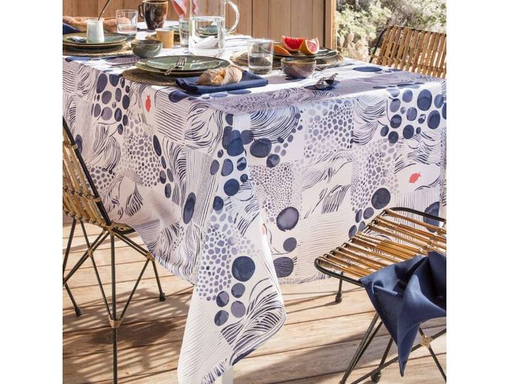 Nappe en coton bleu