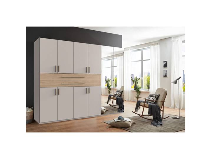 Kleiderschrank Stride Kaschmir, Abs. Dorena-Eiche-Nachbildung - Griffe Dorena-oak-NB Mischholz B 270 cm