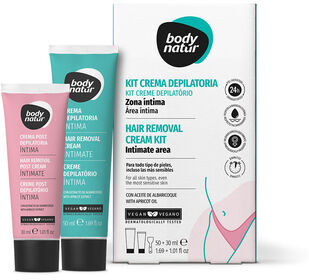 Body Natur Kit Creme Depilatório Zona Íntima 50 ml + 30 ml