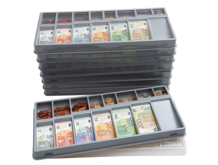 Betzold Spielgeld Eurokassen-Klassensatz, 8 Stück