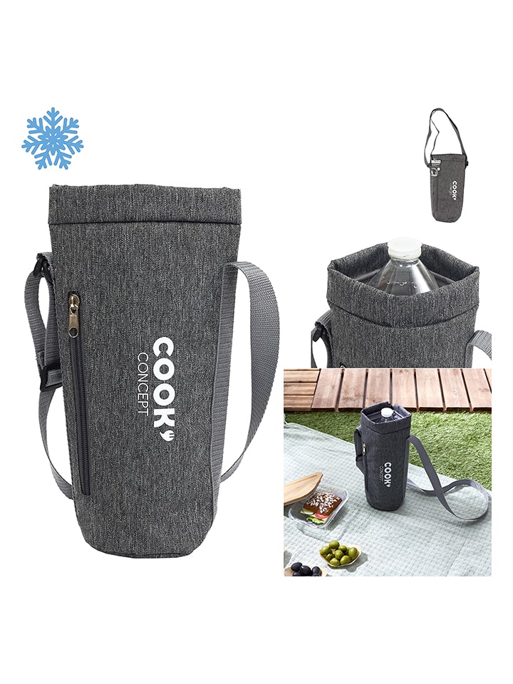 COOK CONCEPT Flaschentasche in Grau - (H)30 x Ø 10 cm - onesize
