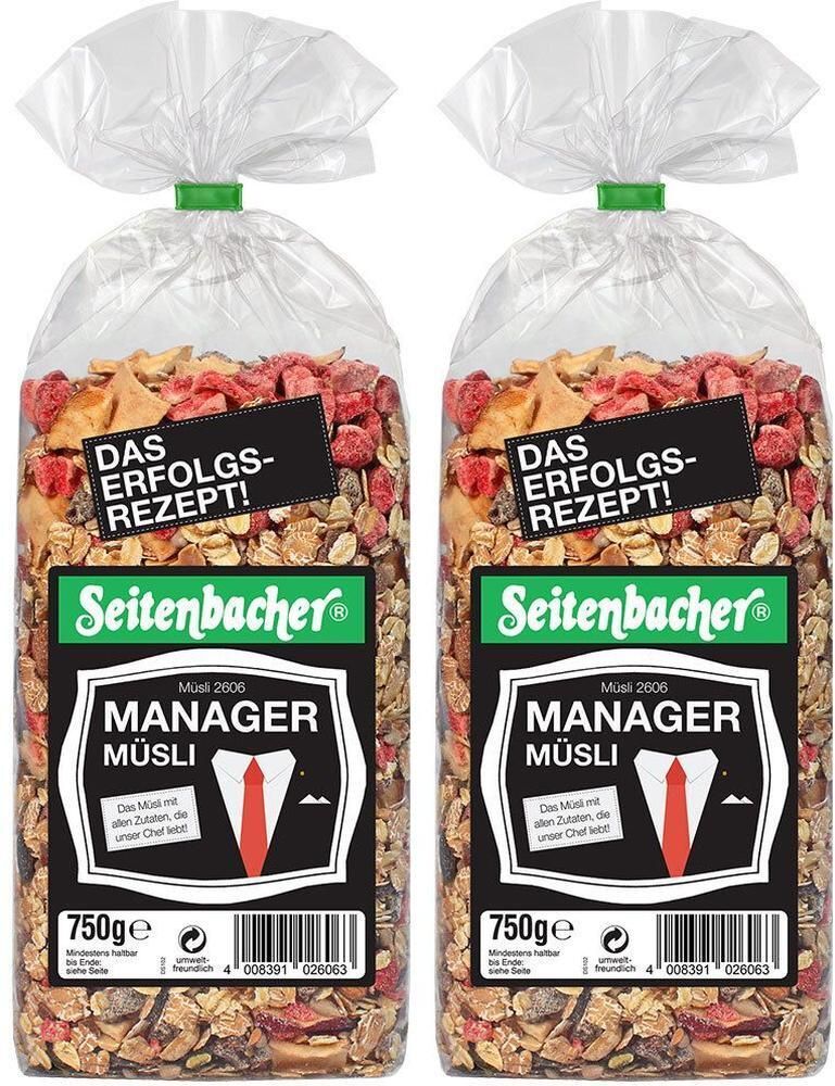 Seitenbacher Manager Müsli 2x 2x750 g