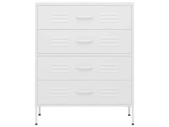 Blanc Commode salon/BUFEET - JILL'S - Avec rangement - Blanc 80x35x101 5 cm - Acier LV721