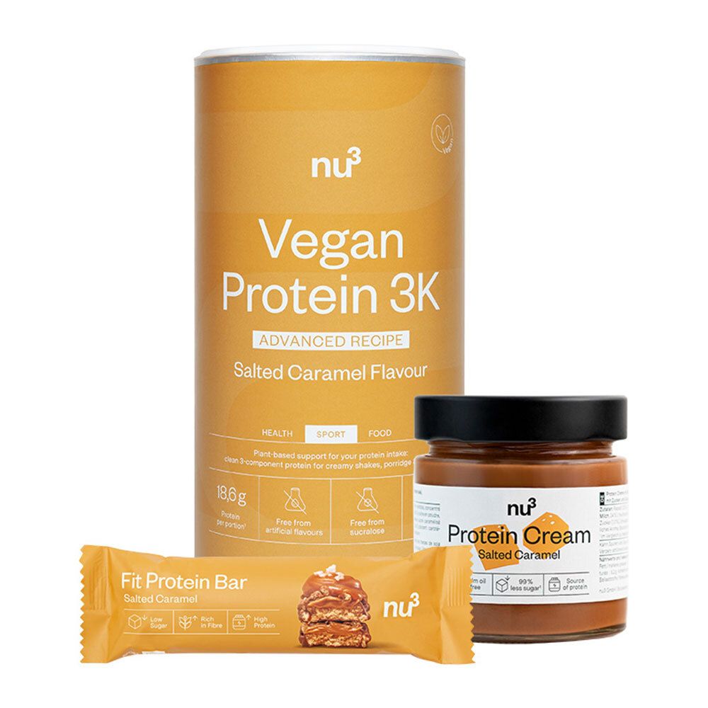 nu3 Salted Caramel 500+200+55 g Set