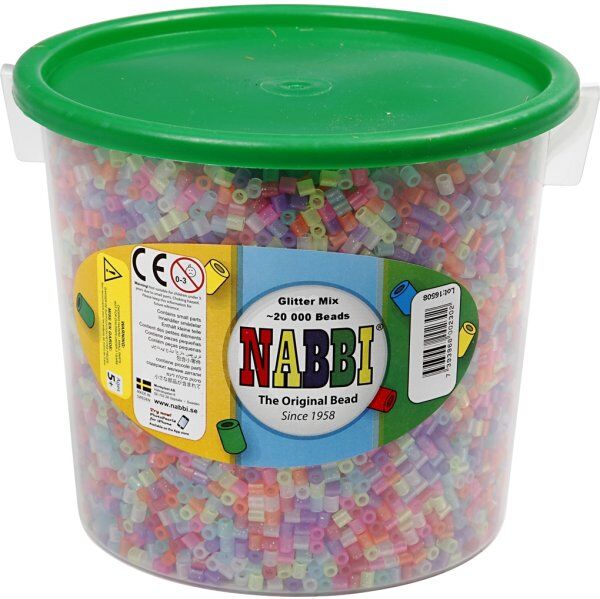 Nabbi Rørperler   20000 Stk.   Glitterfarver
