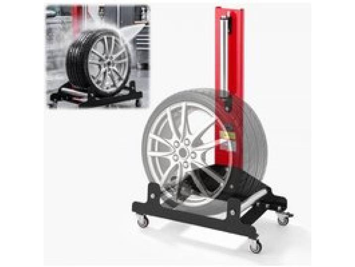 VEVOR Reifenregal 50 kg Traglast Reinigungsständer aus Kohlenstoffstahl Ideal für Limousinen und SUVs, Passend für Reifen Φ 23,5–43,5 Zoll, mit 3 Drehbaren Stützrollen für Detailpflege und Politur