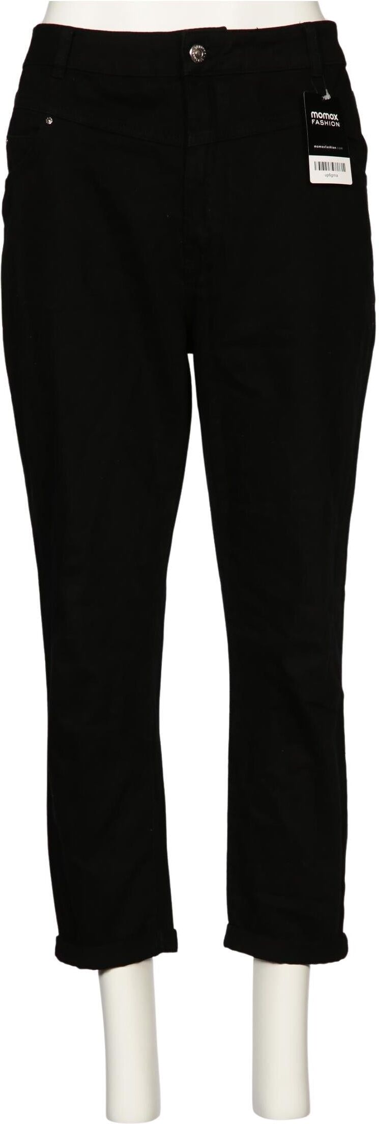 bershka Damen Jeans, Schwarz, Gr. EU 42, Baumwolle - Second Hand