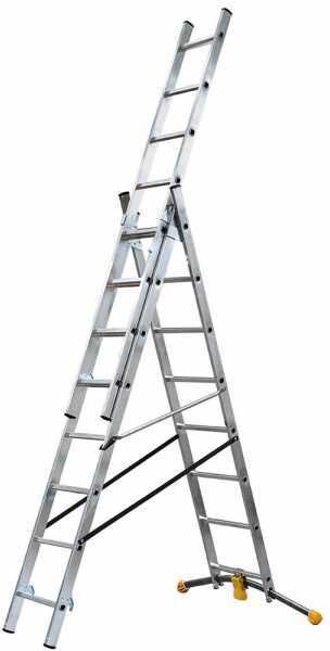 Hailo Hobbylot AL410HHL, 3x8 gradini, 4.91 m - Scala in alluminio - Altezza stimata operativa 5.78 m