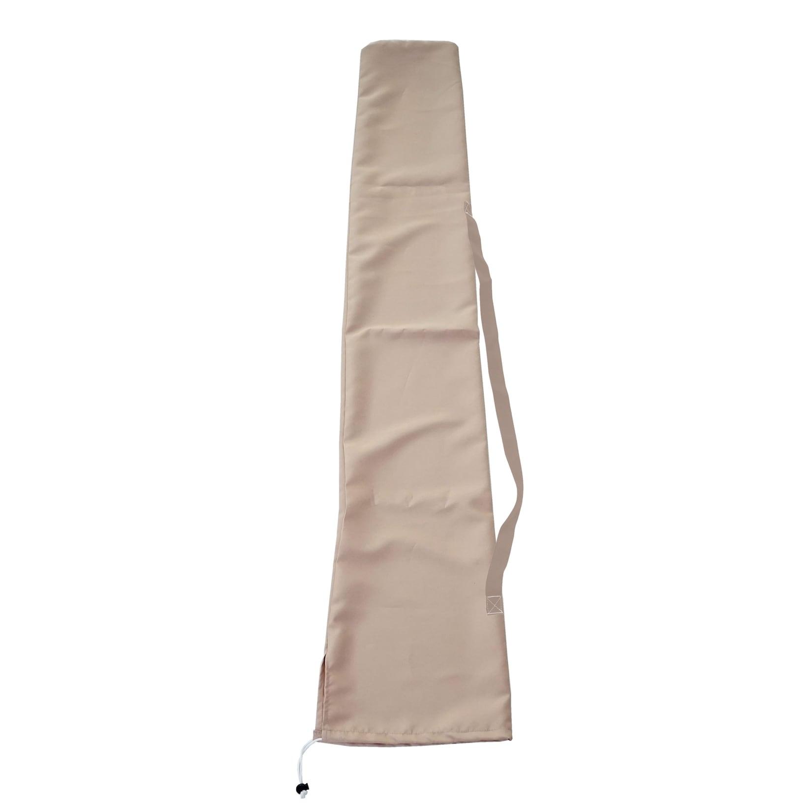 Schutzhülle für Sonnenschirm bis 3x4m, Cover Abdeckhülle inkl. Kordelzug ~ creme