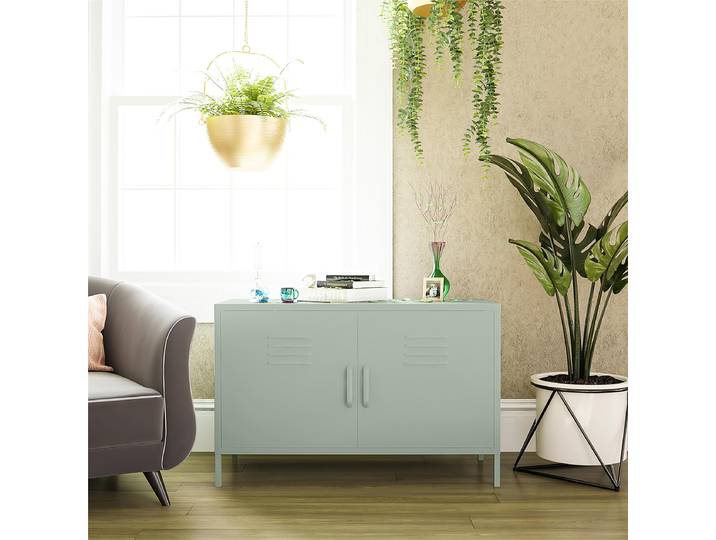 Commode métallique Matarka -Largeur 80cm 64cm Vert/Vert menthe