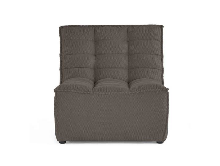 Fauteuil en velours texturé gris