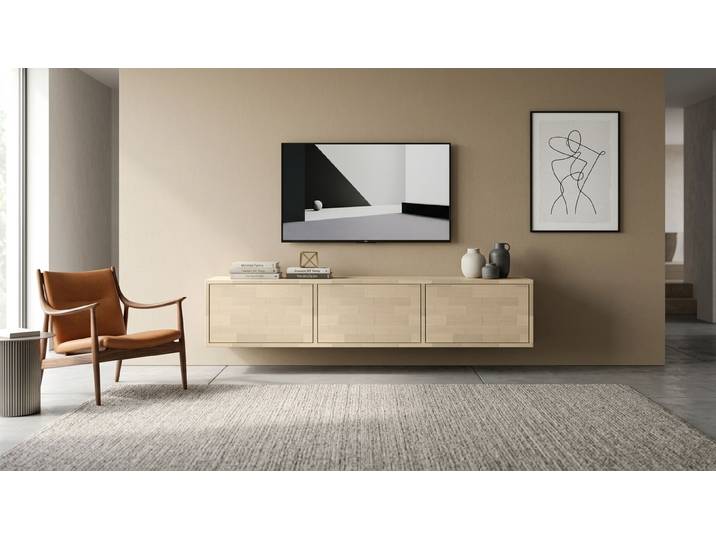 Sideboard hängend Buche Weiß geölt