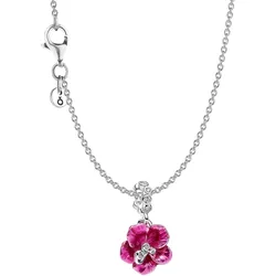 Pandora 31028 Damen-Halskette Geschenkset Silber Hibiskus-Blüte, 45 cm