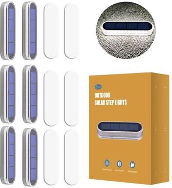 Uplift Picks Solar Deck Lights For Waterproof Automatic Steps Docks Driveways Patios Fences white (b)