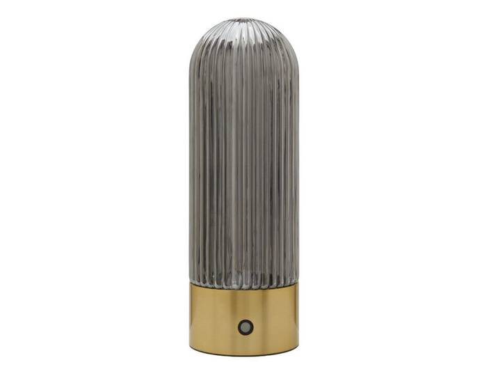 Signature Tischlampe Touareg Rauch H.50cm, Goldfarben, Metall, LED integrated, 9x27x16 cm, Lampen & Leuchten, Innenbeleuchtung, Stehlampen