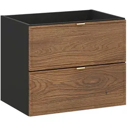 WASCHTISCHUNTERSCHRANK 60cm Elena Holz und Schwarz