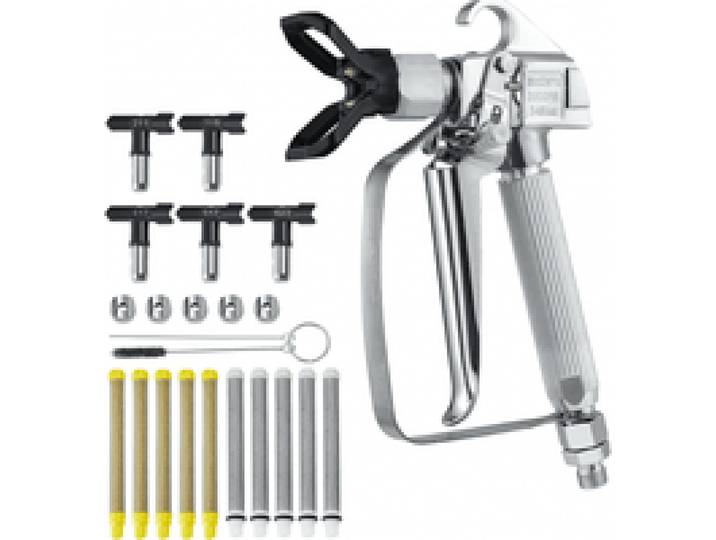 VEVOR Airless Farbspritzpistole, 3600 PSI Hochdruck Airless Farbspritzpistole mit 5 Düsen, 211, 315, 417, 517, 623, Airless Farbspritzpistolen Set mit Filtern & Reinigungsnadel & Bürste