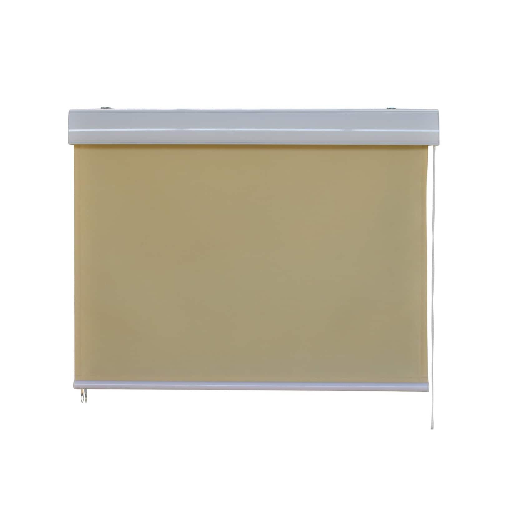 Vertikalmarkise Kassettenrollo Außenrollo Sonnenschutz 1.6x2.3m beige Sichtschutz Rollo Garten