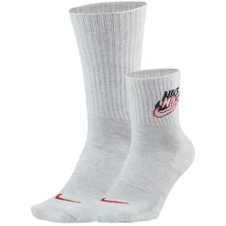 Nike, Unisex, Sportsocken, Heritage Socken 2er Pack (XL), Weiss