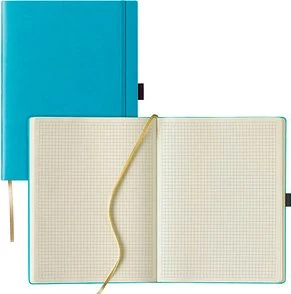 Lediberg Notizbuch Tucson ca. DIN A4 kariert, türkisblau Hardcover 240 Seiten